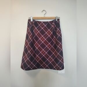 Tribal Plaid A-Line Skirt